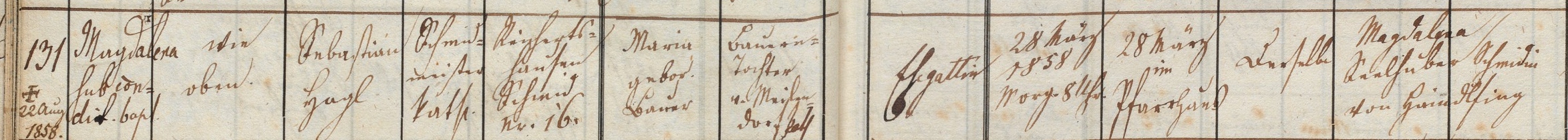 Klicken Sie zuerst in den Kreismittelpunkt, dann an irgendeiner Stelle auf den Kreis selbst.